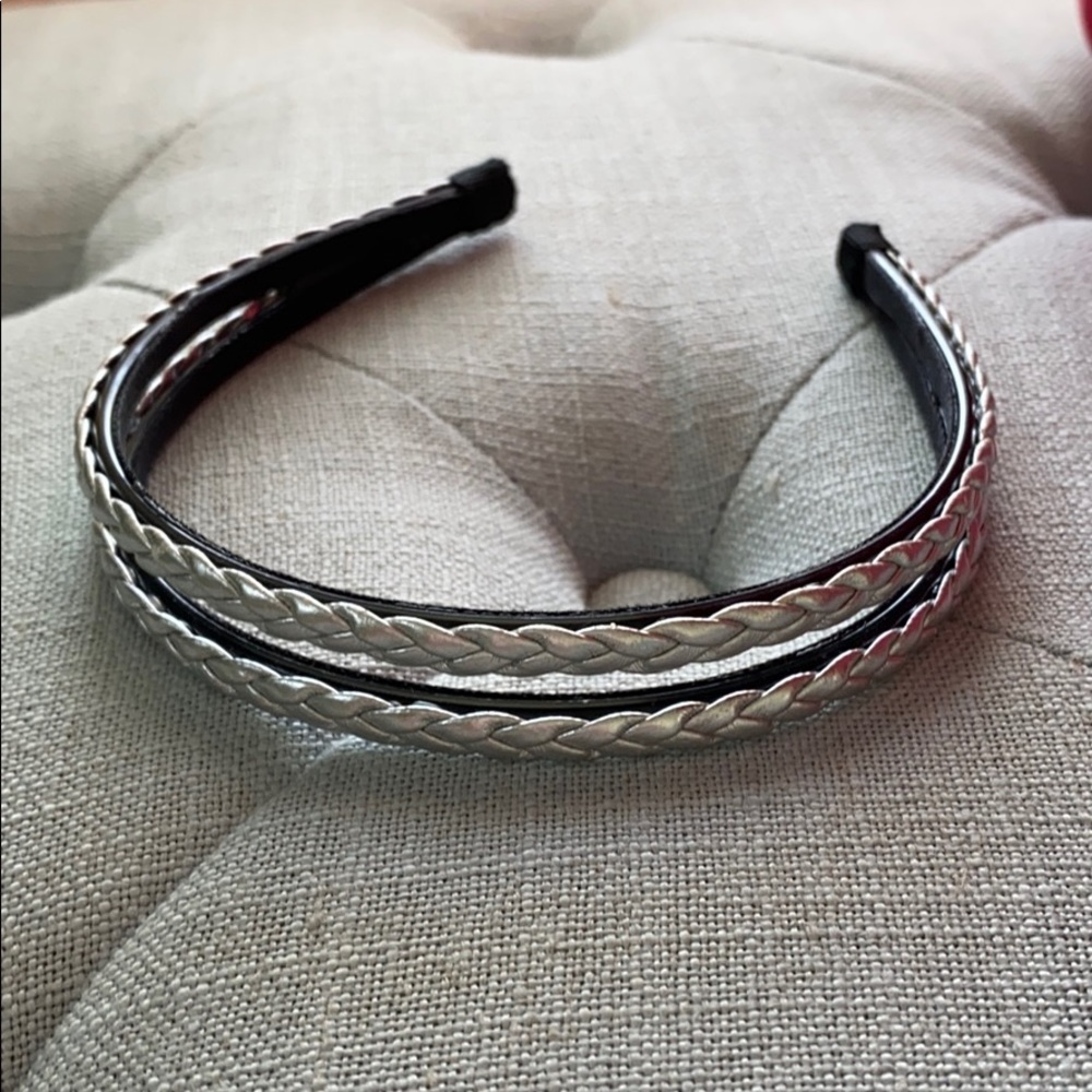 Worn Once Silver Braided Double Headband